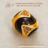  Charm Dzi Lu Thống 12.37mm - Bạc 925 mạ vàng cao cấp 
