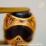  Charm Dzi Lu Thống 12.37mm - Bạc 925 mạ vàng cao cấp 