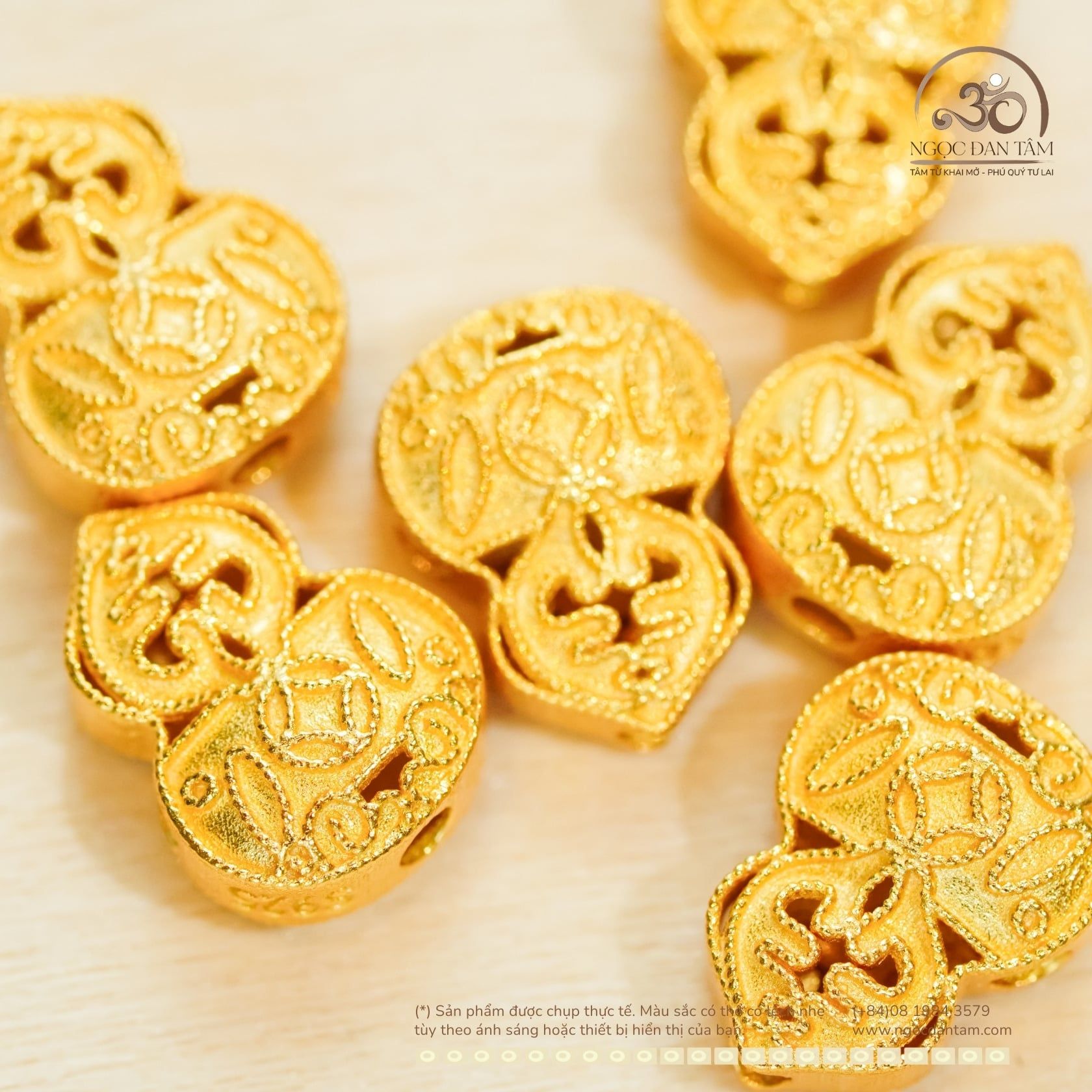  Charm Hồ Lô Kim Tiền - Bạc 925 Mạ Vàng Cao Cấp 
