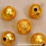  Charm Hạt Tròn Zakiram 7.68mm - Bạc 925 Mạ Vàng Cao Cấp 