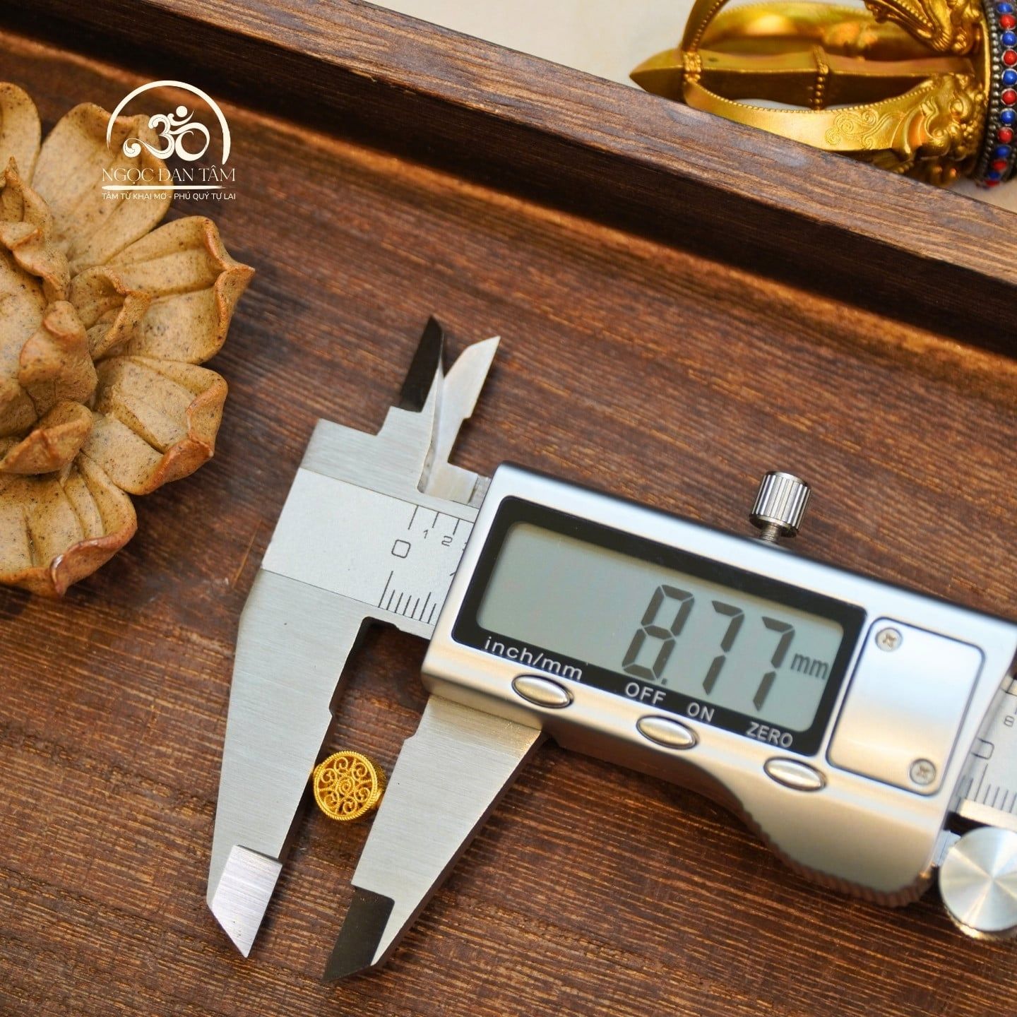  Charm Hoa Kim Luân 8.77mm - Bạc 925 Mạ Vàng Cao cấp 