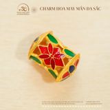  Charm Hoa May Mắn Đa Sắc - Bạc 925 Mạ Vàng Cao Cấp 