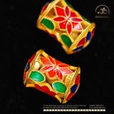  Charm Hoa May Mắn Đa Sắc - Bạc 925 Mạ Vàng Cao Cấp 