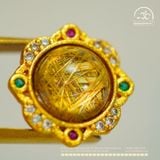  Charm Hoa Tóc Vàng 11.53mm - Kim Loại Mạ Vàng 