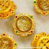  Charm Hoa Tóc Vàng 11.53mm - Kim Loại Mạ Vàng 