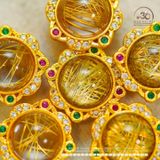  Charm Hoa Tóc Vàng 11.53mm - Kim Loại Mạ Vàng 