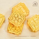  Charm Hoa Vuông 5 Cánh - Bạc 925 Mạ Vàng Cao Cấp 