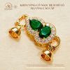 Charm khóa Vòng Cổ Ngọc Bích Hồ Lô Mạ Vàng Cao
