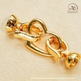  Charm Khóa Vòng Cổ Trái Tim Mạ Vàng Cao Cấp 