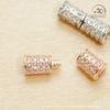  Charm Khóa Vòng Cổ Bạc 925 Mạ Vàng Trắng , Hồng Eo Thon Lấp Lánh 
