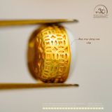  Charm Kim Tiền Vàng Tráng  Men Trắng  9.95mm - Bạc Mạ Vàng 