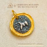  Charm Lưng Bò 15.4mm - Bạc 925 Mạ Vàng Cao Cấp 