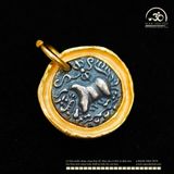  Charm Lưng Bò 15.4mm - Bạc 925 Mạ Vàng Cao Cấp 