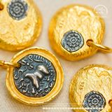  Charm Lưng Bò 15.4mm - Bạc 925 Mạ Vàng Cao Cấp 