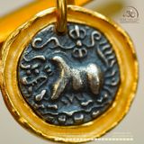  Charm Lưng Bò 15.4mm - Bạc 925 Mạ Vàng Cao Cấp 