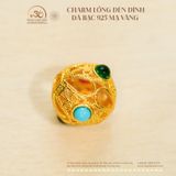  Charm Lồng Đèn Đính Đá - Bạc 925 Mạ Vàng Cao Cấp 
