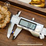  Charm Lazuli Đính Đá 7.81mmm - Bạc 925 Mạ Vàng Cao Cấp 