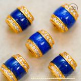  Charm Lazuli Đính Đá 7.81mmm - Bạc 925 Mạ Vàng Cao Cấp 