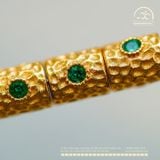  Charm Lu Thống Đính Lục Bảo 5.82mm - Bạc 925 Mạ Vàng Cao Cấp 