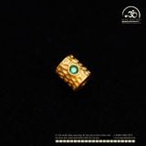 Charm Lu Thống Đính Lục Bảo 5.82mm - Bạc 925 Mạ Vàng Cao Cấp 