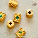 Charm Lu Thống Đính Lục Bảo 5.82mm - Bạc 925 Mạ Vàng Cao Cấp 