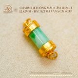  Charm Lu Thống Màu Cẩm Thạch 12.82mm - Bạc 925 Mạ Vàng Cao Cấp 