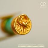  Charm Lu Thống Màu Cẩm Thạch 12.82mm - Bạc 925 Mạ Vàng Cao Cấp 