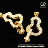  Charm Khóa Vòng Cổ Hồ Lô Mạ Vàng Cao Cấp 