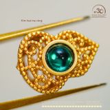  Charm Ngọc Bích Hồ Lô 9,61mm - Kim Loại Mạ Vàng 