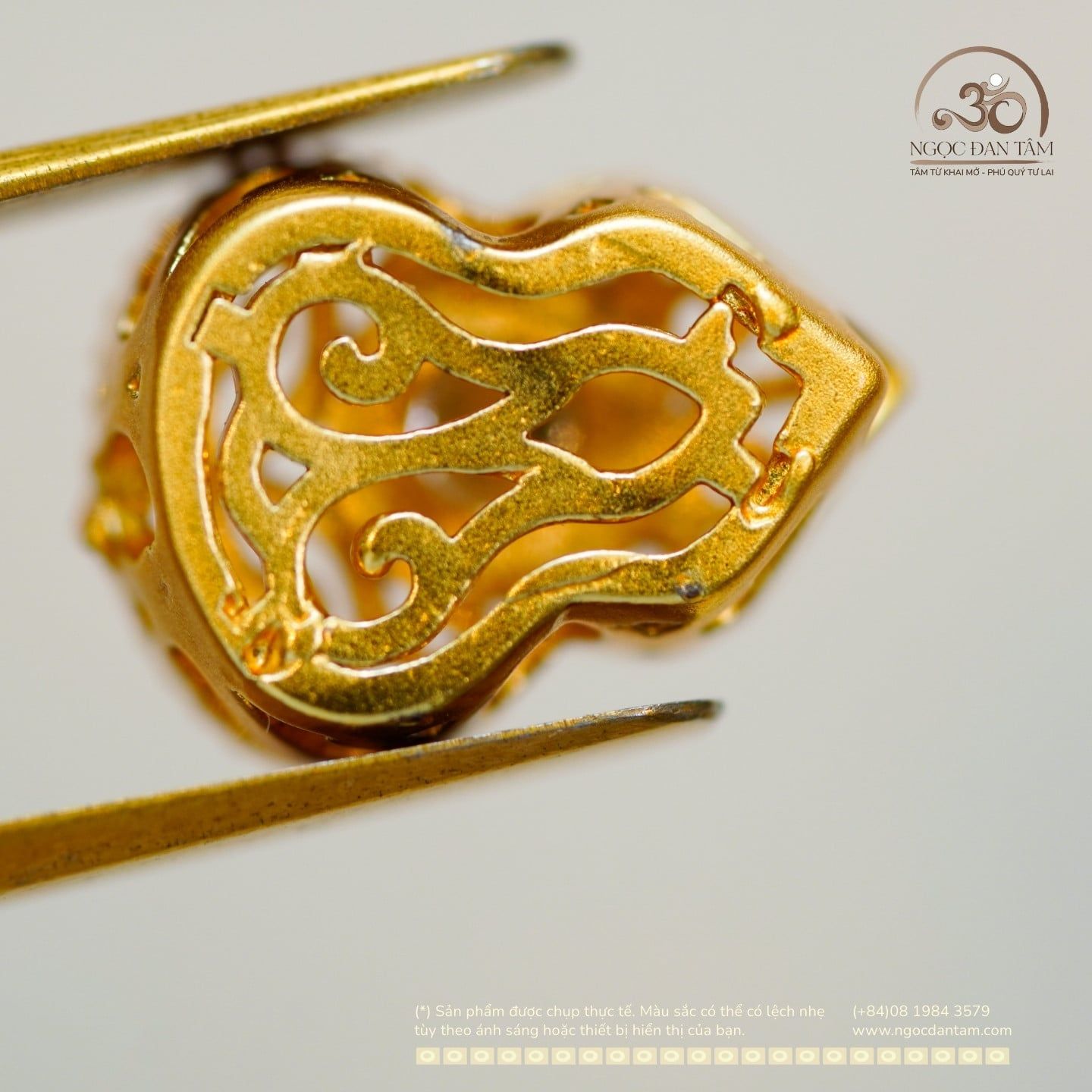  Charm Ngọc Bích Hồ Lô 9,61mm - Kim Loại Mạ Vàng 