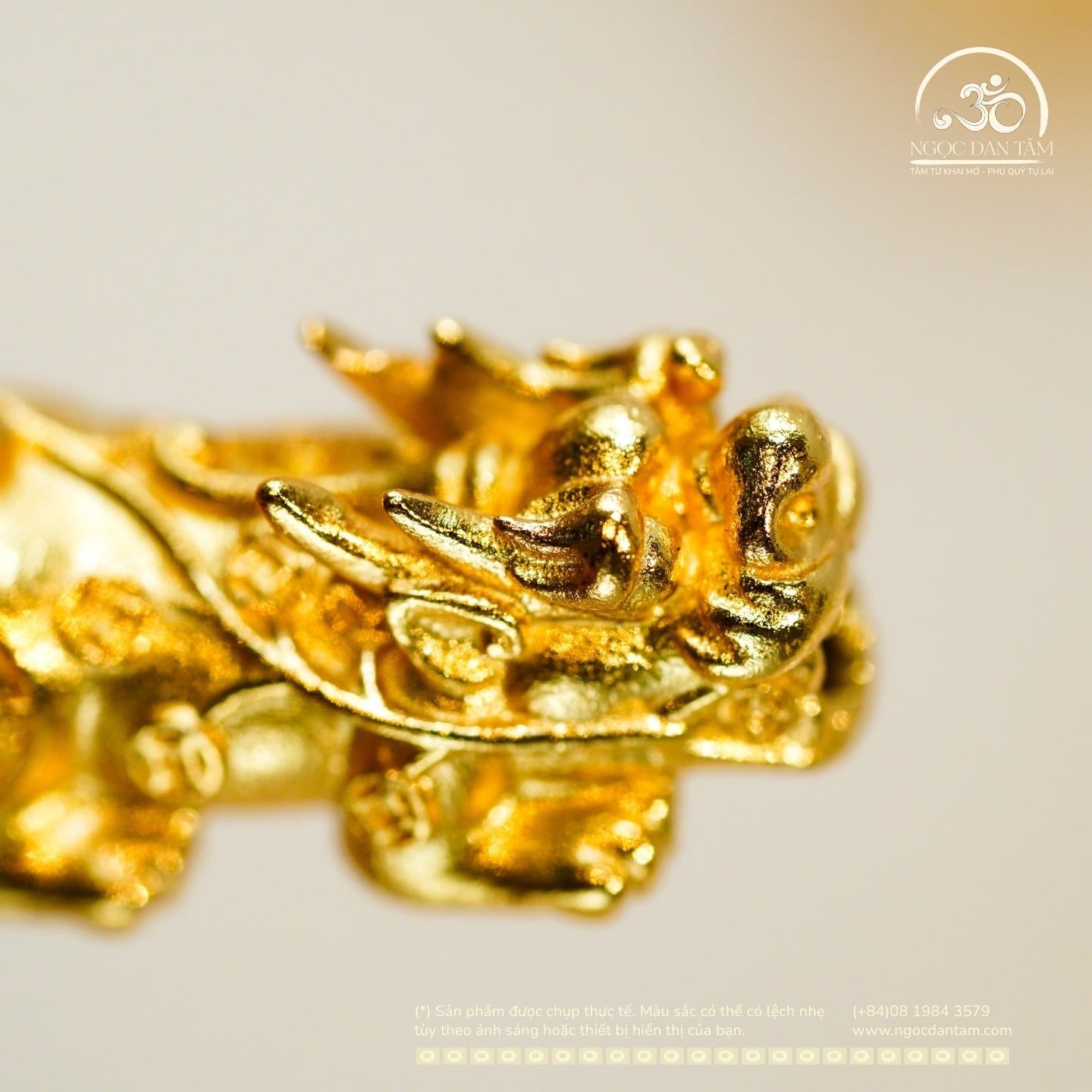  Charm Tỳ Hưu 19,65mm - Bạc 925 Mạ Vàng Cao Cấp 