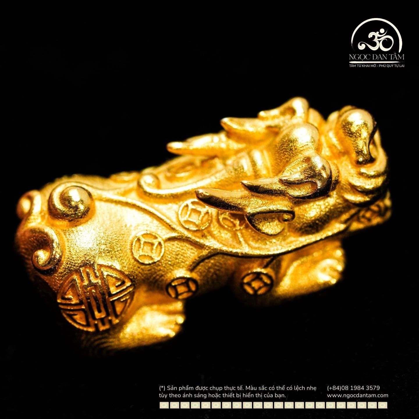  Charm Tỳ Hưu 24,59mm - Bạc 925 Mạ Vàng Cao Cấp 