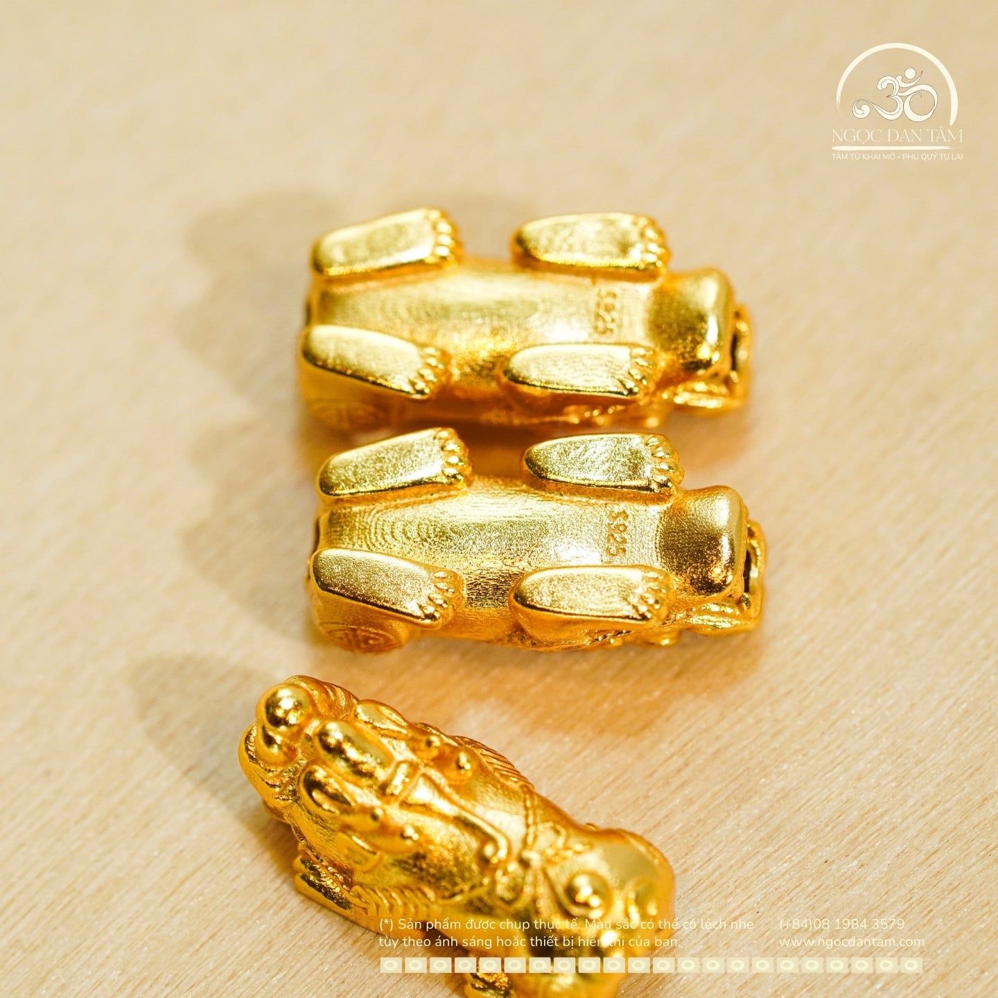  Charm Tỳ Hưu 16,88mm - Bạc 925 Mạ Vàng Cao Cấp 