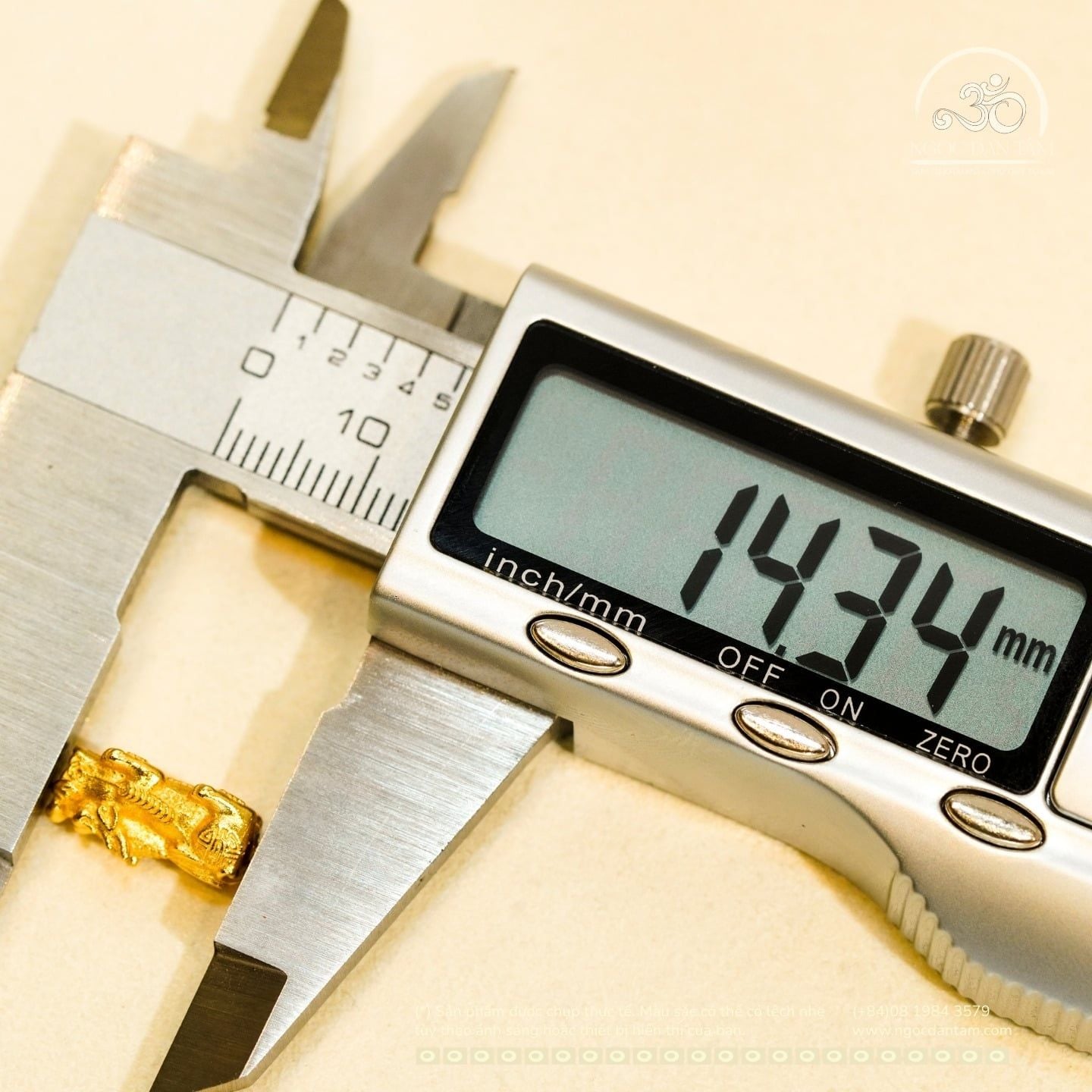  Charm Tỳ Hưu 14,34mm - Bạc 925 Mạ Vàng Cao Cấp 
