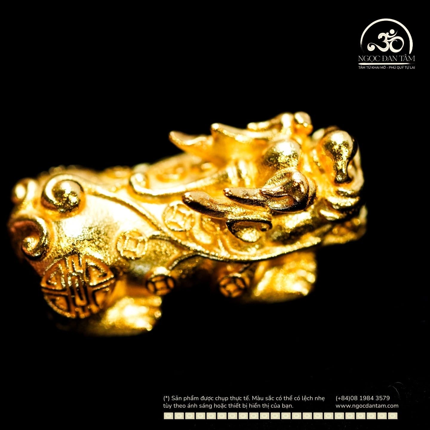  Charm Tỳ Hưu 19,65mm - Bạc 925 Mạ Vàng Cao Cấp 