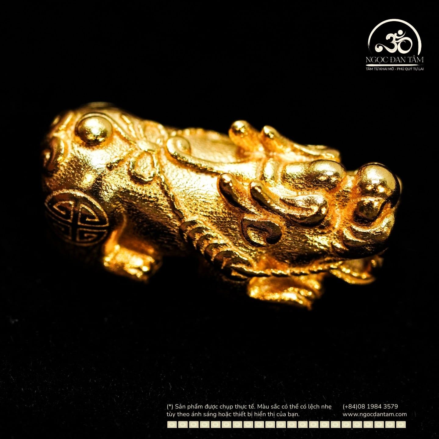  Charm Tỳ Hưu 15,79mm - Bạc 925 Mạ Vàng Cao Cấp 