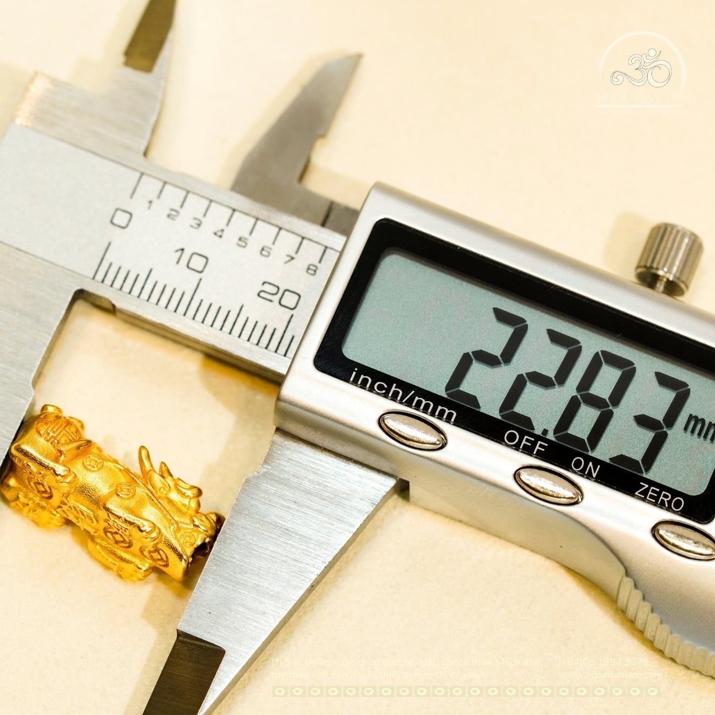  Charm Tỳ Hưu 22,83mm - Bạc 925 Mạ Vàng Cao Cấp 