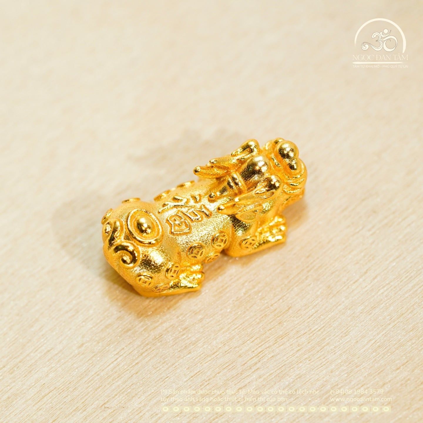  Charm Tỳ Hưu 16,44mm - Bạc 925 Mạ Vàng Cao Cấp 