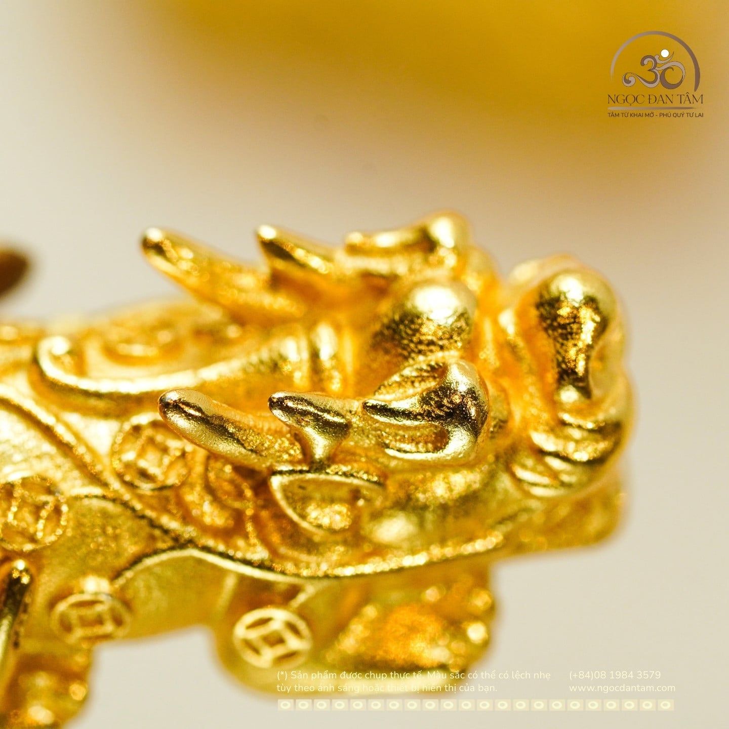  Charm Tỳ Hưu 22,83mm - Bạc 925 Mạ Vàng Cao Cấp 