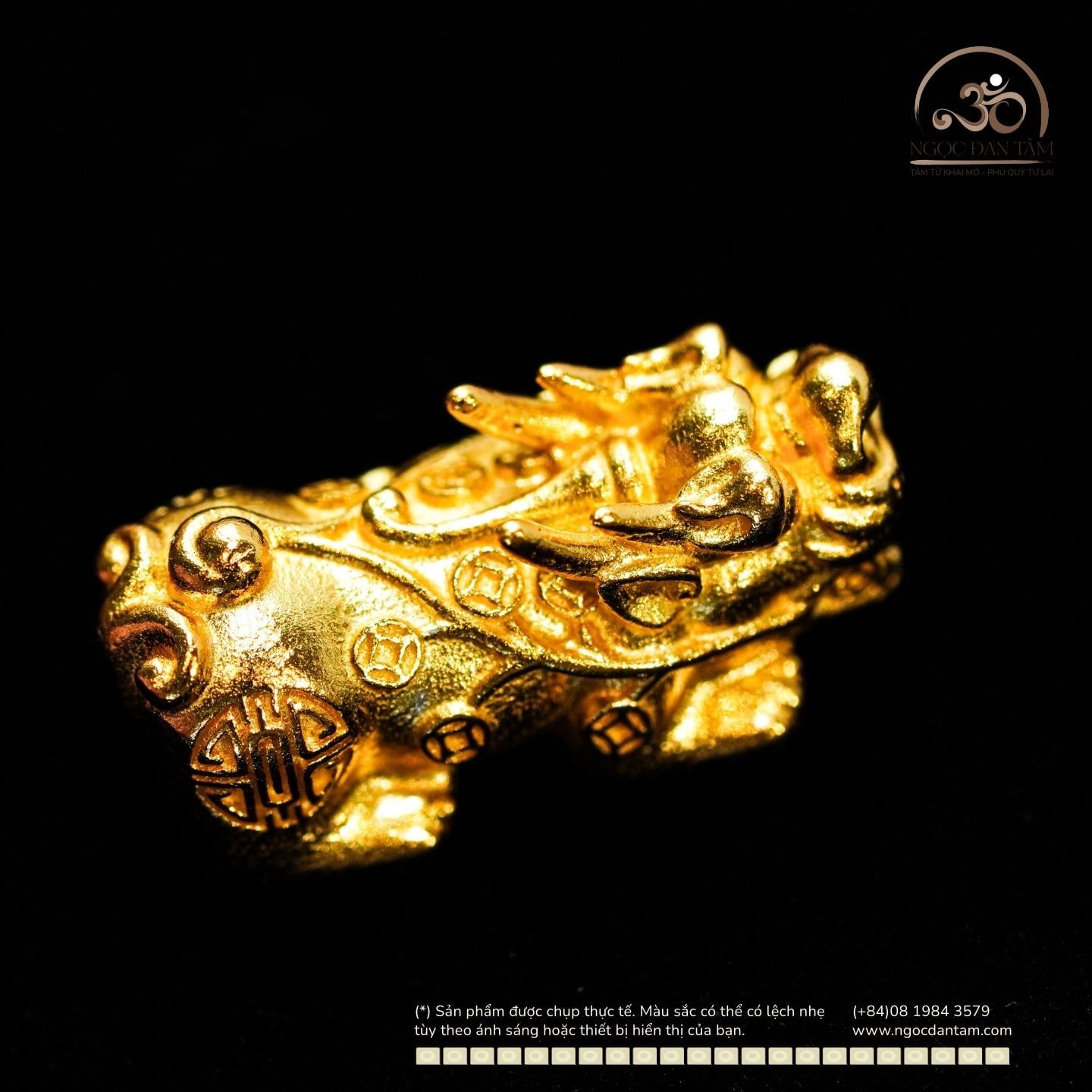  Charm Tỳ Hưu 16,44mm - Bạc 925 Mạ Vàng Cao Cấp 