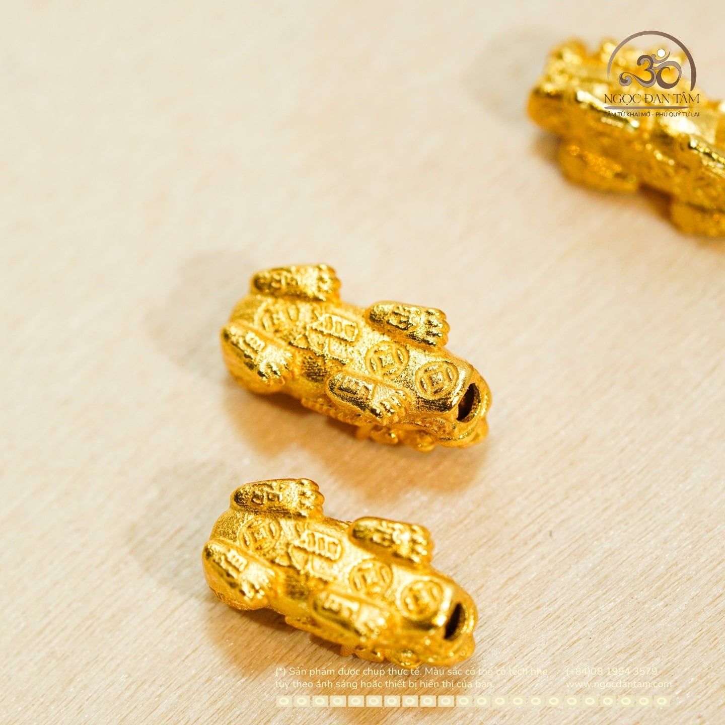  Charm Tỳ Hưu 14,34mm - Bạc 925 Mạ Vàng Cao Cấp 