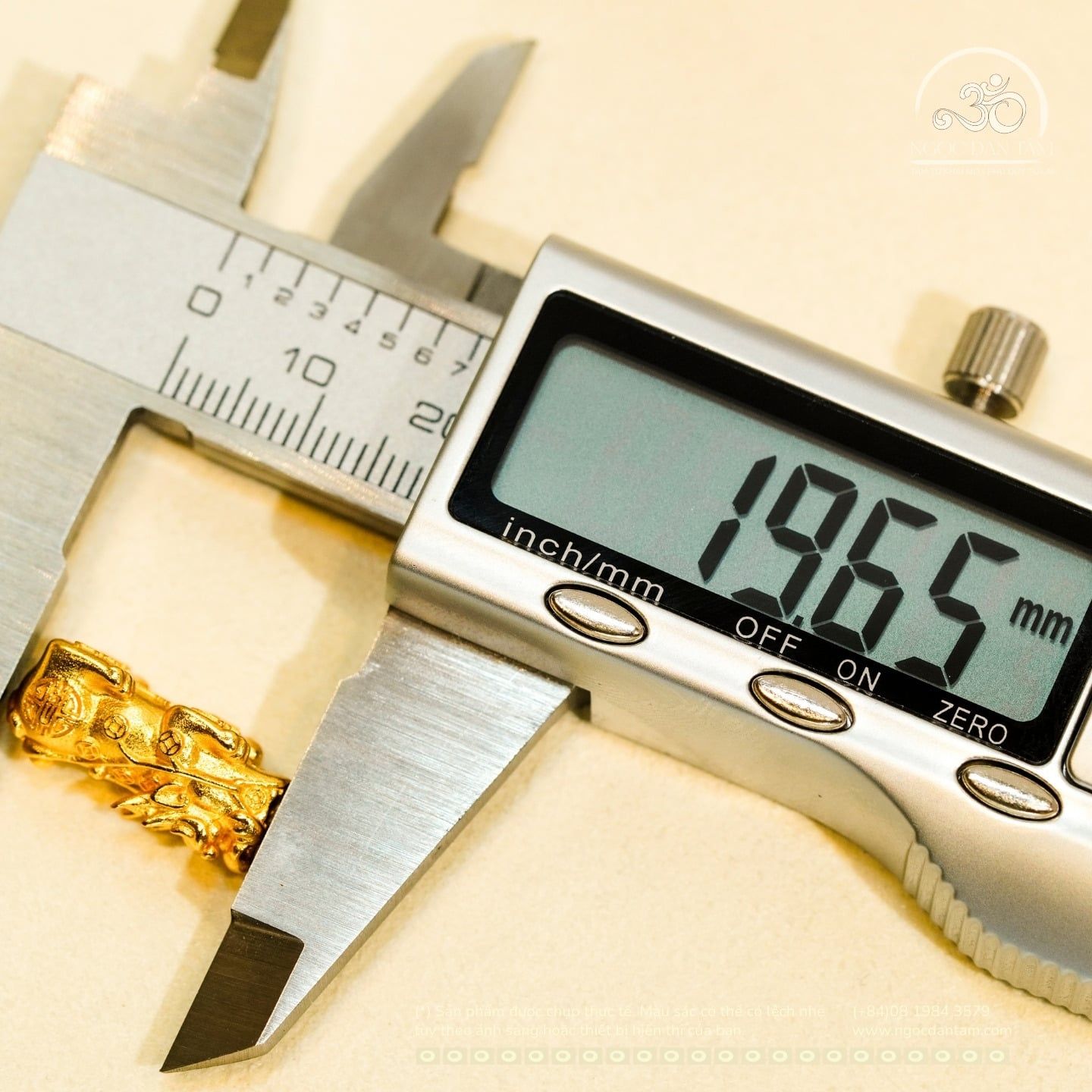  Charm Tỳ Hưu 19,65mm - Bạc 925 Mạ Vàng Cao Cấp 