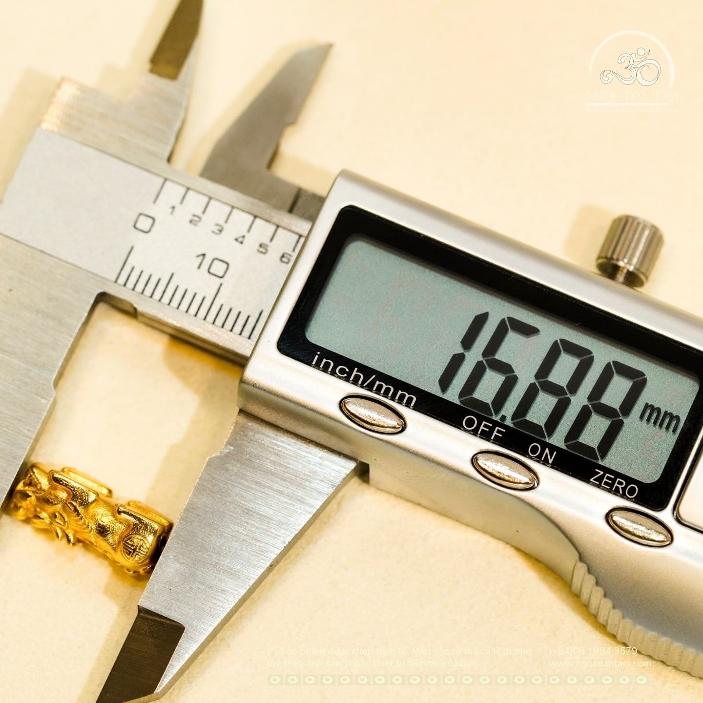  Charm Tỳ Hưu 15,79mm - Bạc 925 Mạ Vàng Cao Cấp 