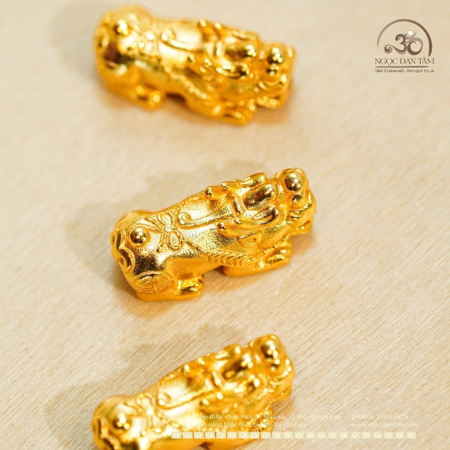  Charm Tỳ Hưu 16,88mm - Bạc 925 Mạ Vàng Cao Cấp 