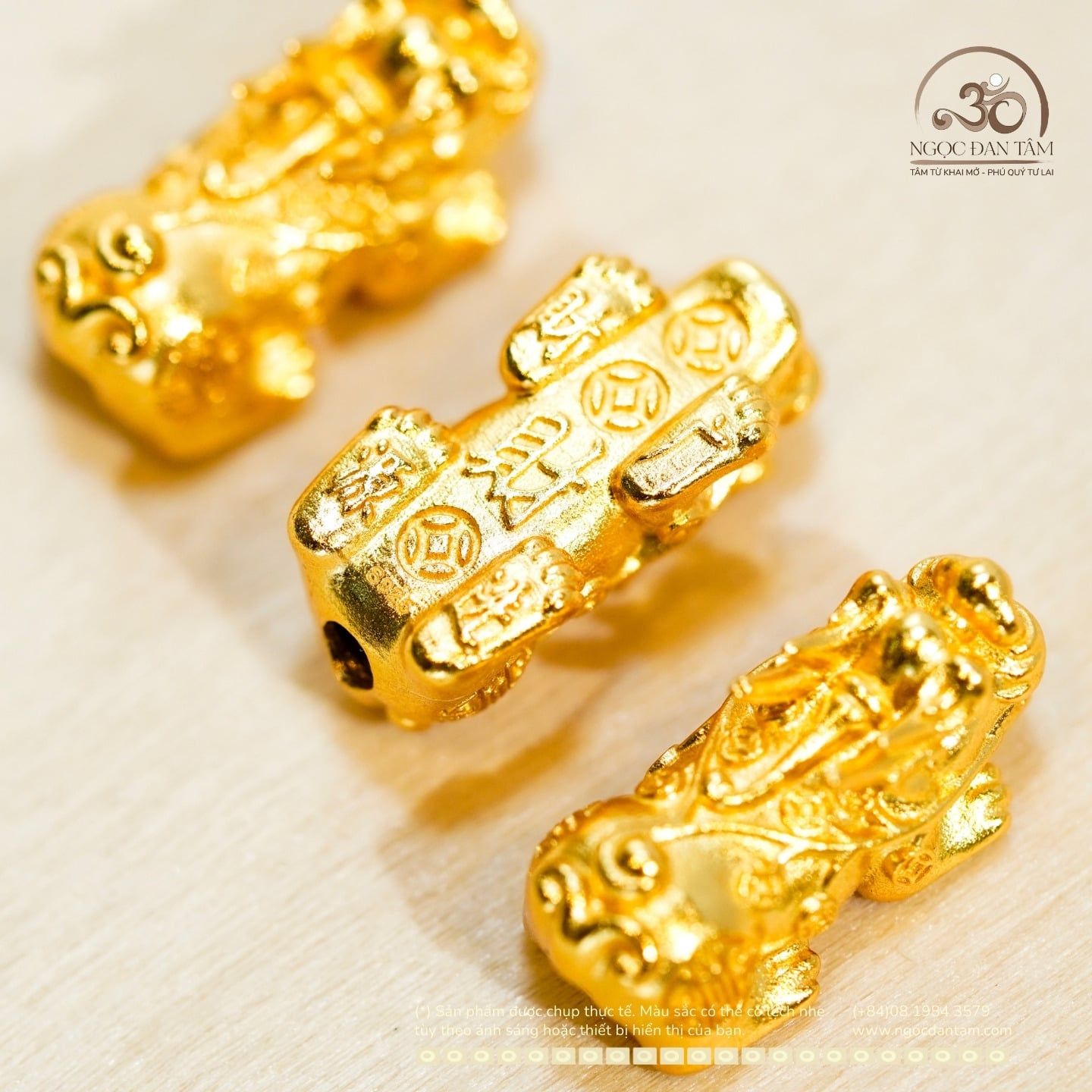  Charm Tỳ Hưu 19,65mm - Bạc 925 Mạ Vàng Cao Cấp 