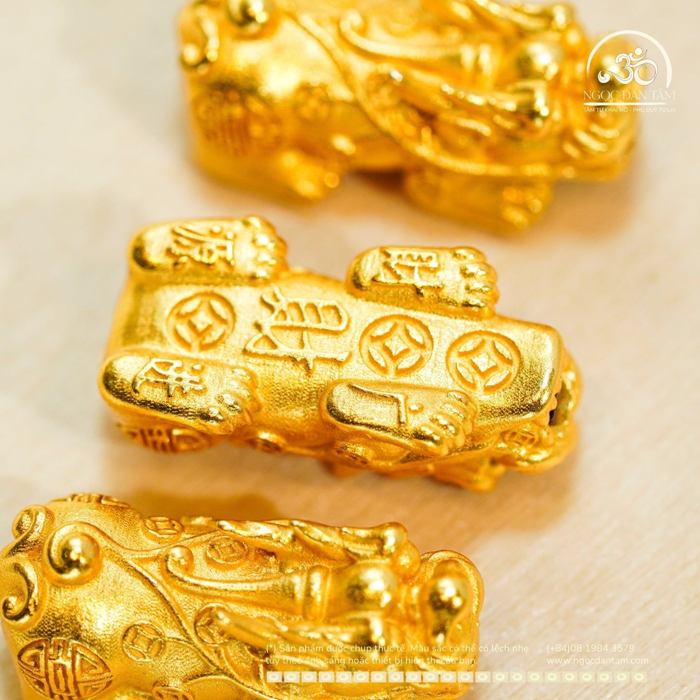  Charm Tỳ Hưu 24,59mm - Bạc 925 Mạ Vàng Cao Cấp 