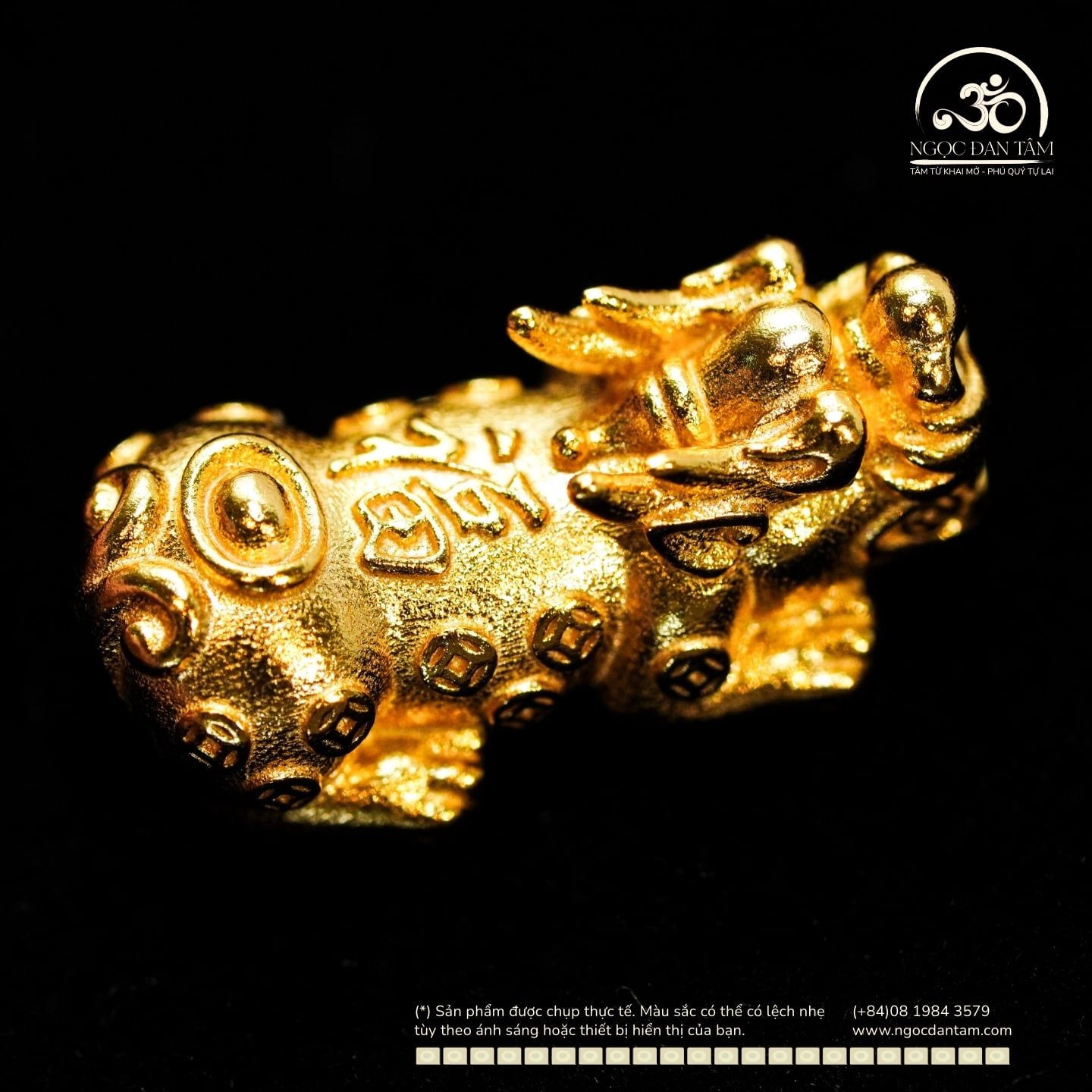  Charm Tỳ hưu 18.79mm - Bạc 925 Mạ Vàng Cao Cấp 