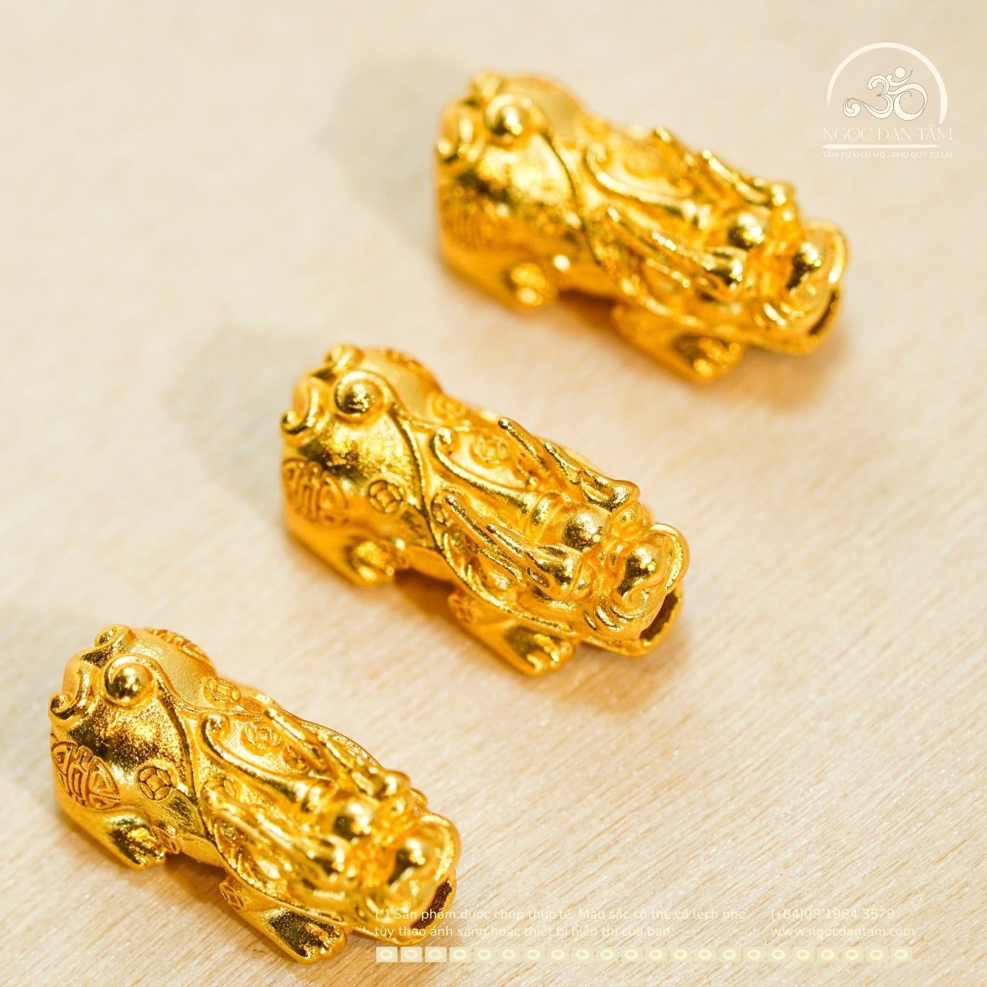  Charm Tỳ Hưu 16,44mm - Bạc 925 Mạ Vàng Cao Cấp 