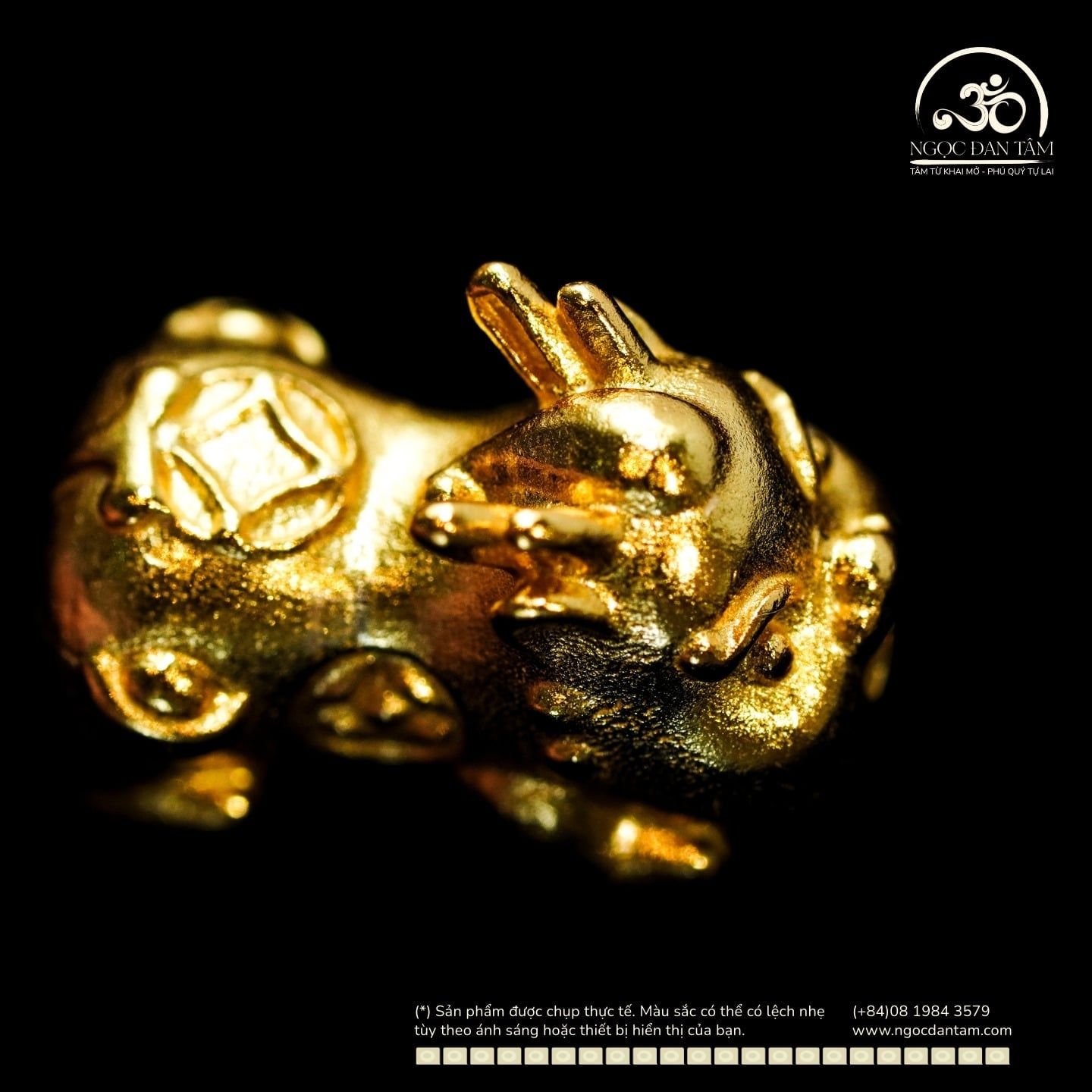  Charm Tỳ Hưu 15.73mm - Bạc 925 Mạ Vàng Cao Cấp 