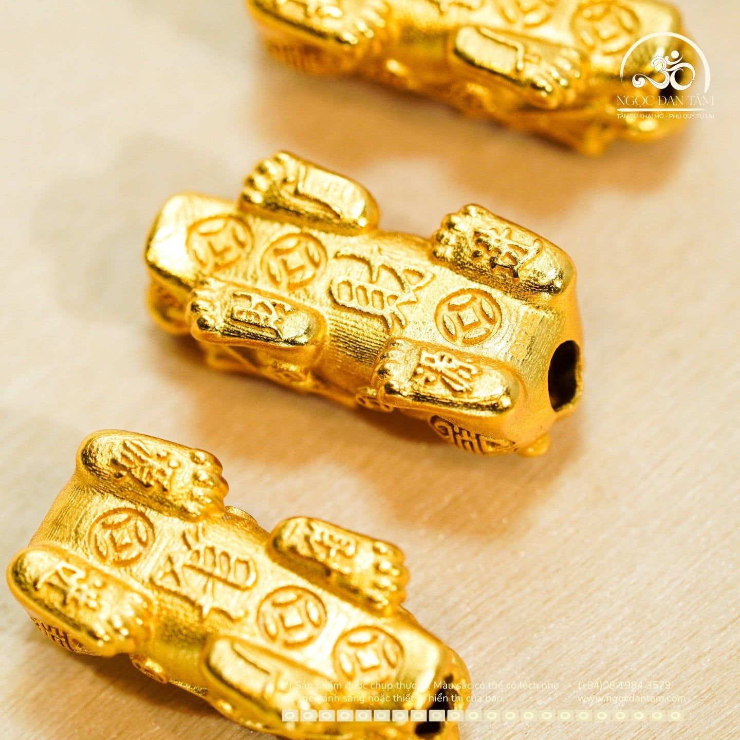  Charm Tỳ Hưu 22,83mm - Bạc 925 Mạ Vàng Cao Cấp 